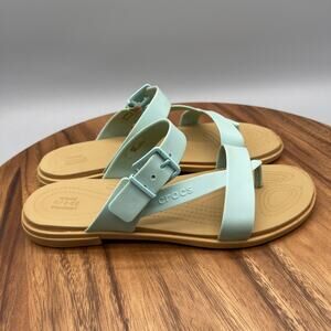 Crocs Tulum Sandals Womens Size 9 Pure Water Tan Comfort Casual Summer Beach